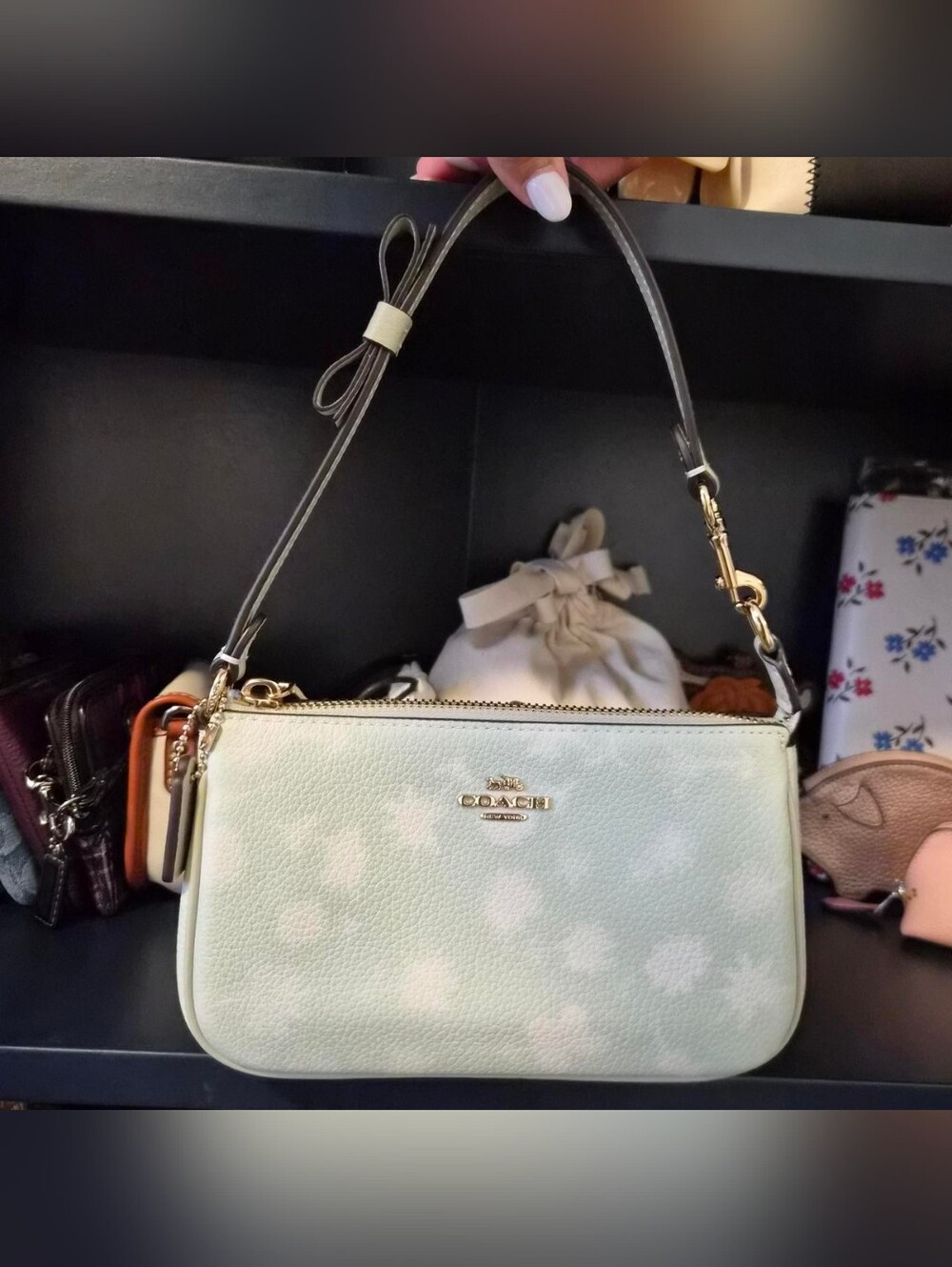 Coach Nolita 19 With Floral Print and Bow CDW28